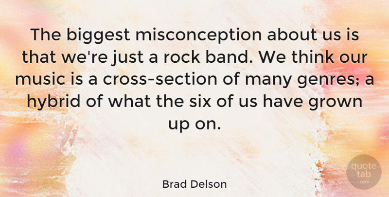 Brad Delson Quote About American Musician, Biggest, Grown, Hybrid, Music: The Biggest Misconception About Us...