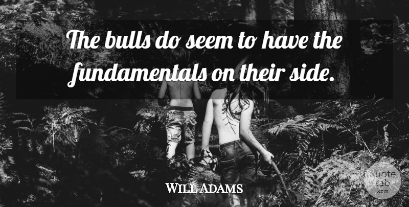 Will Adams Quote About Bulls, Seem: The Bulls Do Seem To...