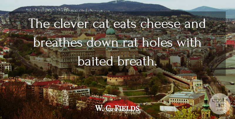 W. C. Fields Quote About Clever, Cat, Cheesy: The Clever Cat Eats Cheese...