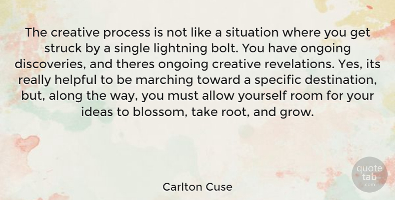 Carlton Cuse Quote About Discovery, Ideas, Roots: The Creative Process Is Not...