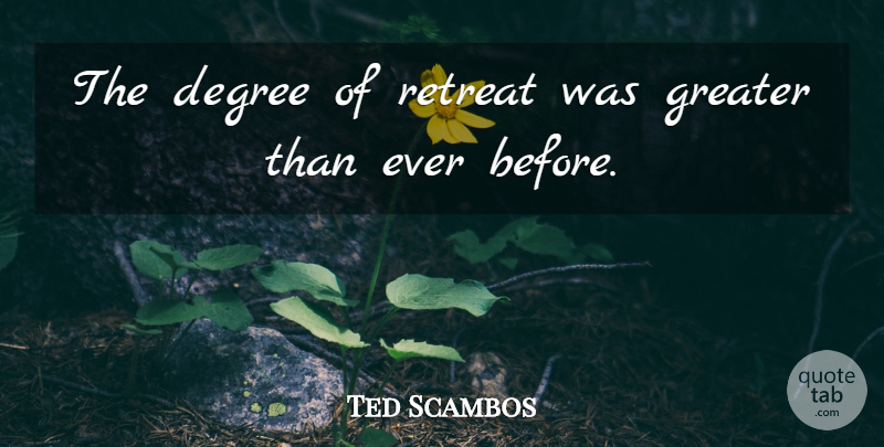 Ted Scambos Quote About Degree, Greater, Retreat: The Degree Of Retreat Was...