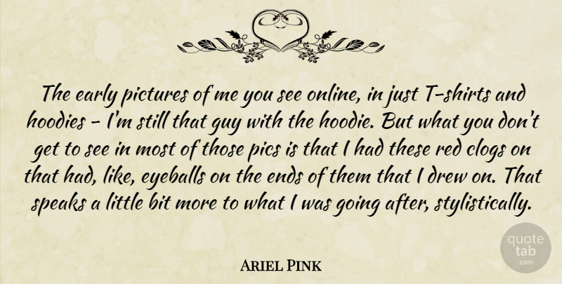 Ariel Pink Quote About Bit, Drew, Ends, Eyeballs, Guy: The Early Pictures Of Me...