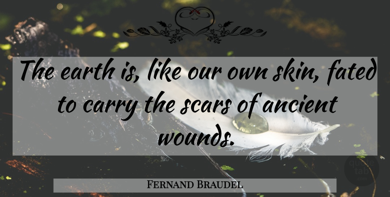 Fernand Braudel Quote About Skins, World, Earth: The Earth Is Like Our...