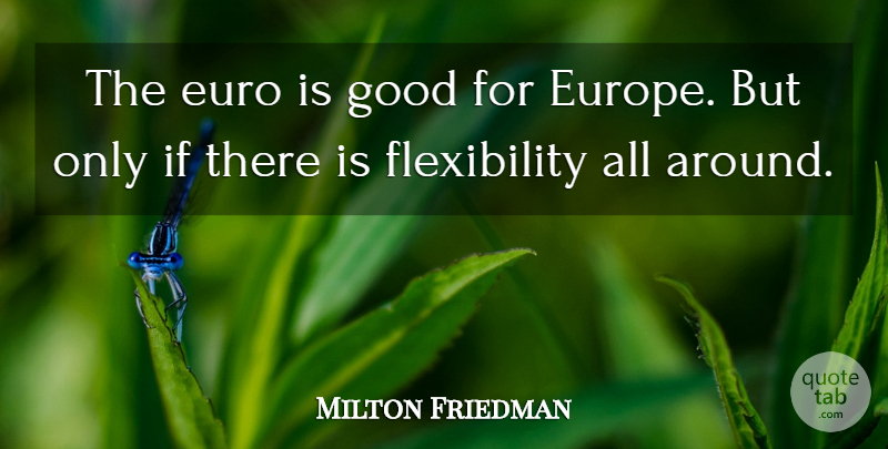 Milton Friedman Quote About Europe, Ifs, Euro: The Euro Is Good For...