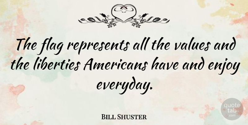 Bill Shuster Quote About Everyday, Liberty, Flags: The Flag Represents All The...