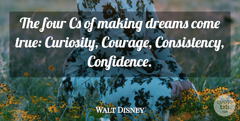 Walt Disney Quote About Leadership, Sports, Dream: The Four Cs Of Making...