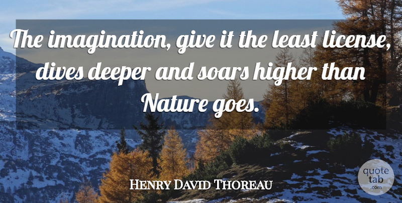 Henry David Thoreau Quote About Art, Imagination, Giving: The Imagination Give It The...