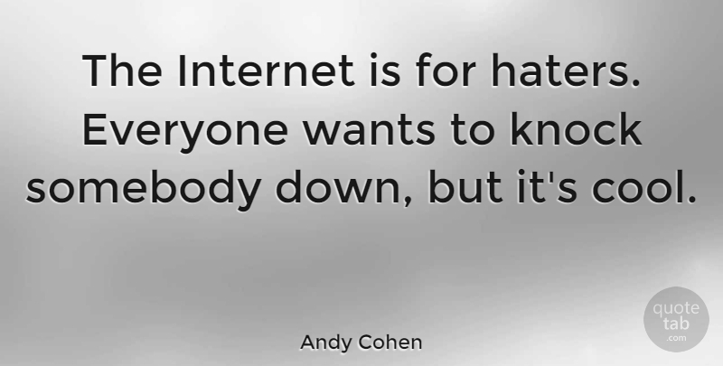 Andy Cohen Quote About Funny, Hater, Want: The Internet Is For Haters...