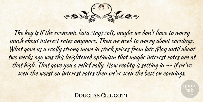 Douglas Cliggott Quote About Strong, Moving, Reality: The Key Is If The...