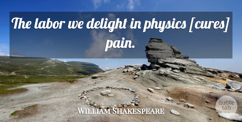 William Shakespeare Quote About Pain, Work, Delight: The Labor We Delight In...
