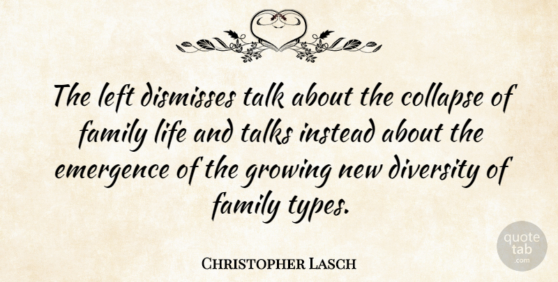 Christopher Lasch Quote About Family, Hunting, Diversity: The Left Dismisses Talk About...