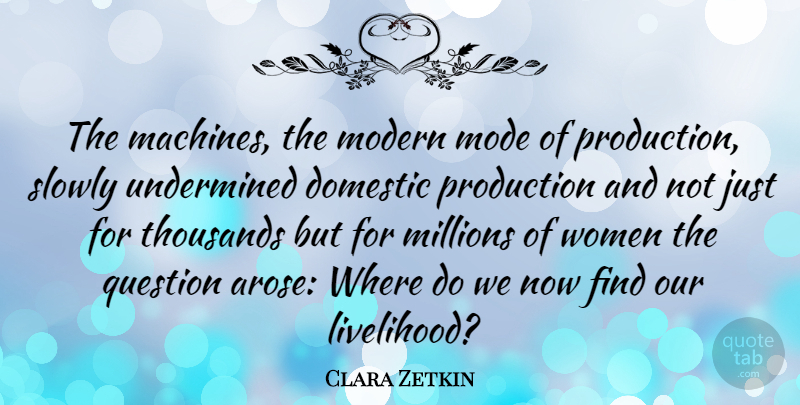 Clara Zetkin Quote About Women, Machines, Modern: The Machines The Modern Mode...