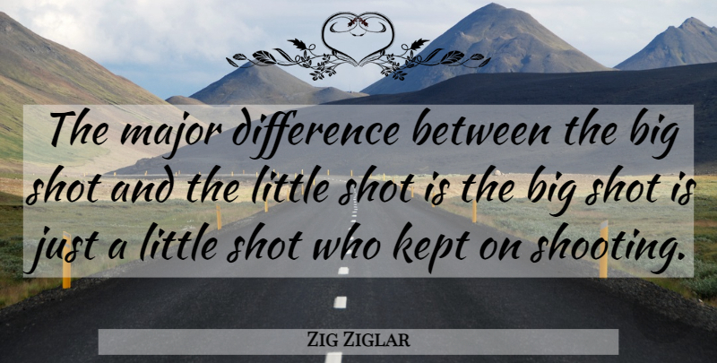 Zig Ziglar Quote About Business, Differences, Littles: The Major Difference Between The...