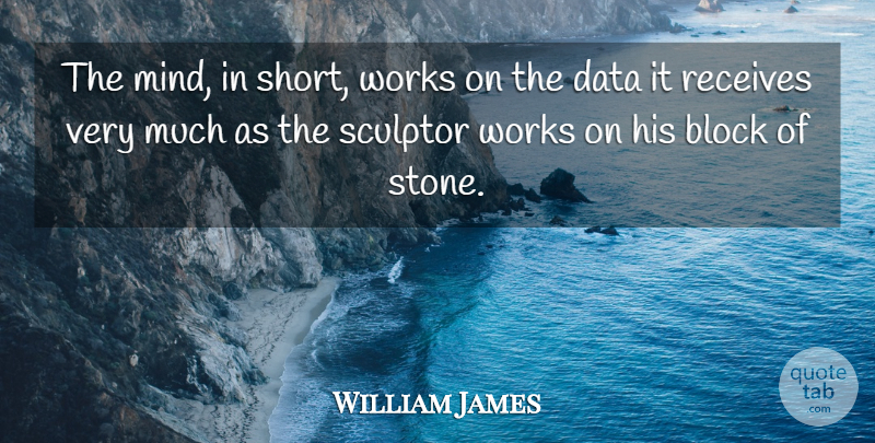 William James Quote About Block, Data, Mind: The Mind In Short Works...