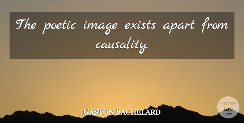 Gaston Bachelard Quote About Causality, Poetic: The Poetic Image Exists Apart...