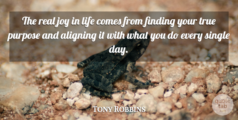 Tony Robbins Quote About Inspirational, Real, Joy: The Real Joy In Life...
