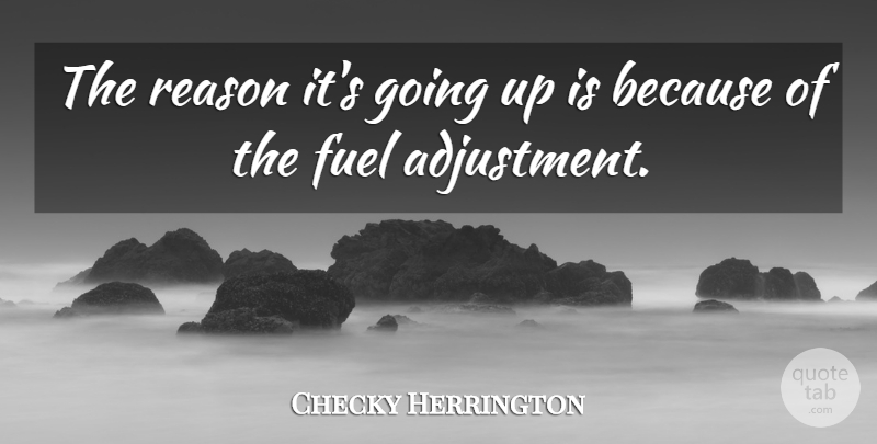 Checky Herrington Quote About Fuel, Reason: The Reason Its Going Up...