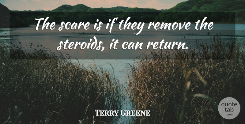 Terry Greene Quote About Remove, Scare: The Scare Is If They...