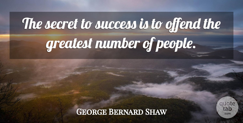 George Bernard Shaw Quote About Funny, Work, Congratulations: The Secret To Success Is...