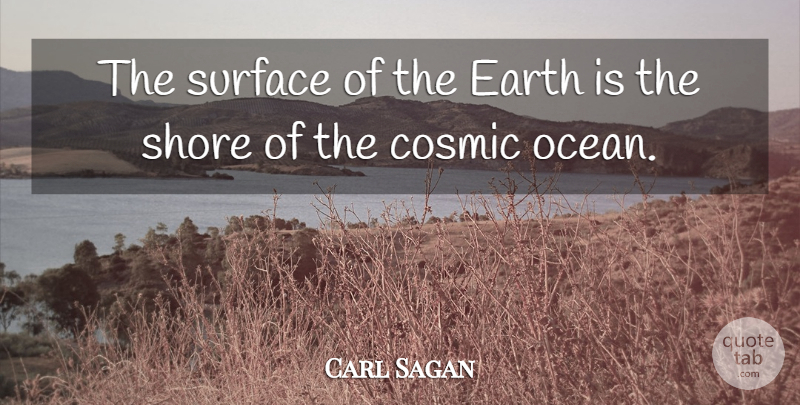 Carl Sagan Quote About Ocean, Ankles, Earth: The Surface Of The Earth...