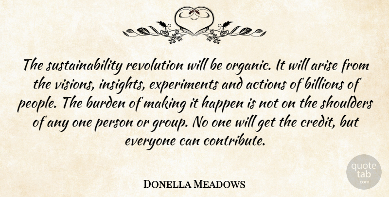 Donella Meadows Quote About People, Vision, Credit: The Sustainability Revolution Will Be...