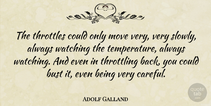 Adolf Galland Quote About Bust: The Throttles Could Only Move...