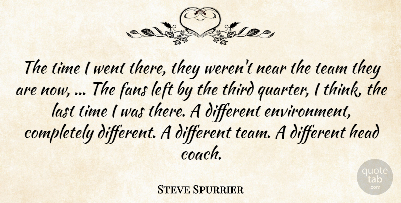 Steve Spurrier Quote About Fans, Head, Last, Left, Near: The Time I Went There...