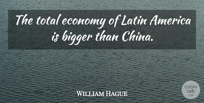 William Hague Quote About Latin, America, Economy: The Total Economy Of Latin...