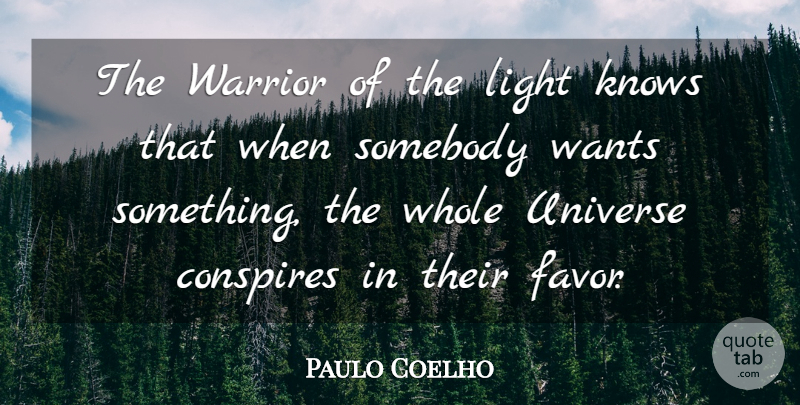 Paulo Coelho Quote About Life, Warrior, Want Something: The Warrior Of The Light...