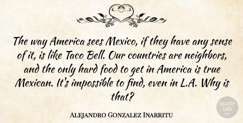 Alejandro Gonzalez Inarritu Quote About Country, America, Mexican: The Way America Sees Mexico...