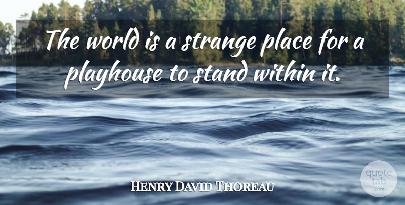 Henry David Thoreau Quote About Strange Places, World, Strange: The World Is A Strange...