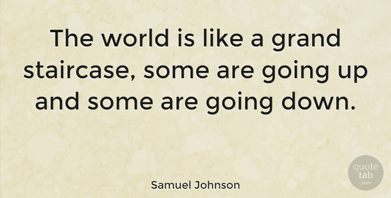 Samuel Johnson Quote About World, Staircases: The World Is Like A...