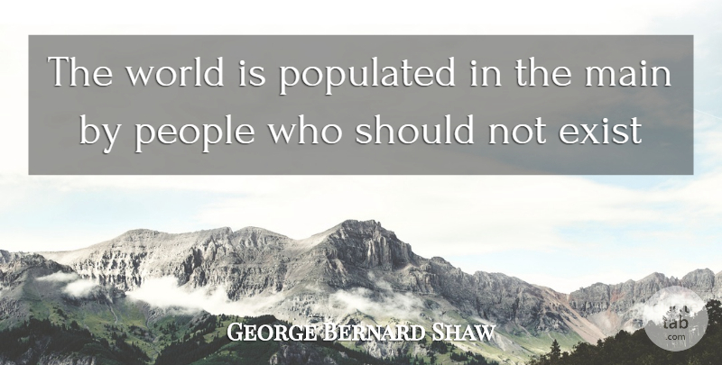 George Bernard Shaw Quote About People, World, Should: The World Is Populated In...
