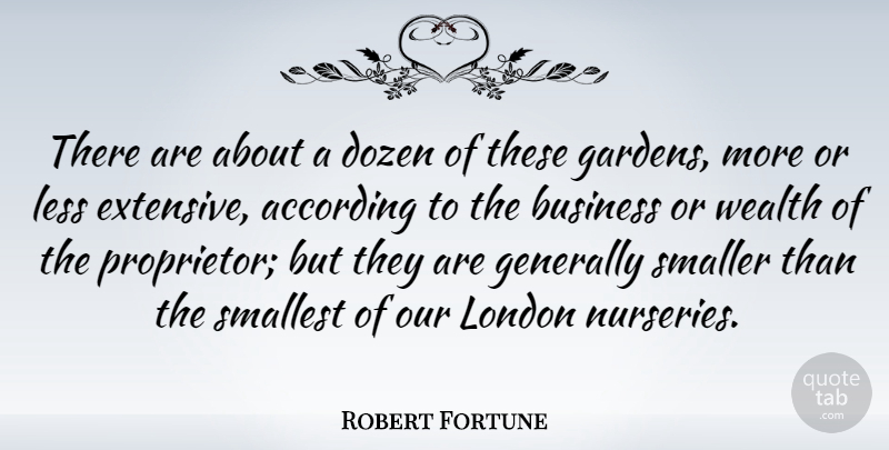 Robert Fortune Quote About Garden, London, Dozen: There Are About A Dozen...