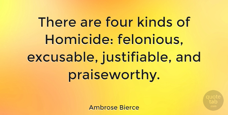 Ambrose Bierce Quote About Humorous, Profound, Insane: There Are Four Kinds Of...