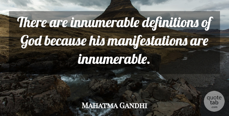 Mahatma Gandhi Quote About Science, Religion, Definitions: There Are Innumerable Definitions Of...