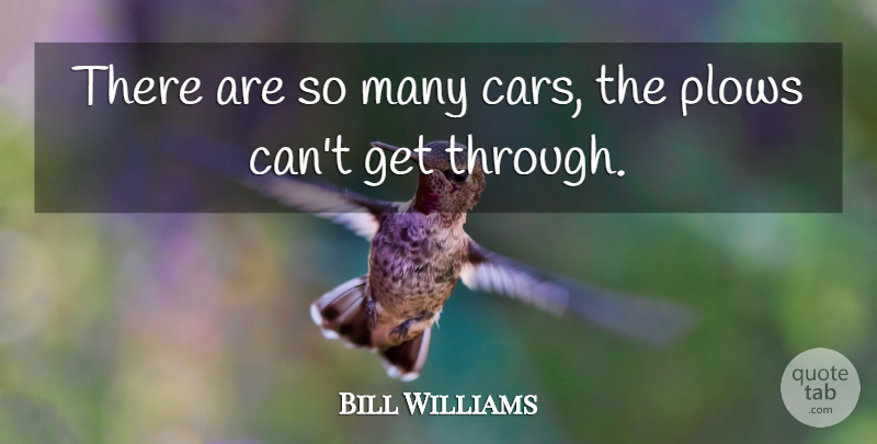 Bill Williams Quote About undefined: There Are So Many Cars...