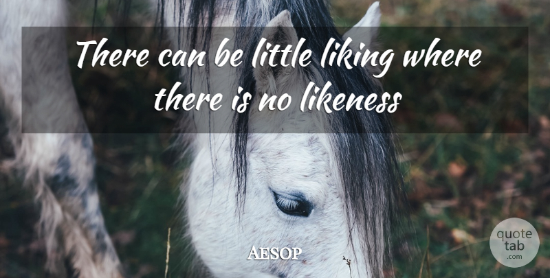 Aesop Quote About Littles, Affinity: There Can Be Little Liking...