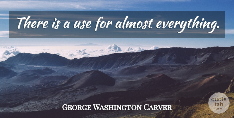 George Washington Carver Quote About Use: There Is A Use For...