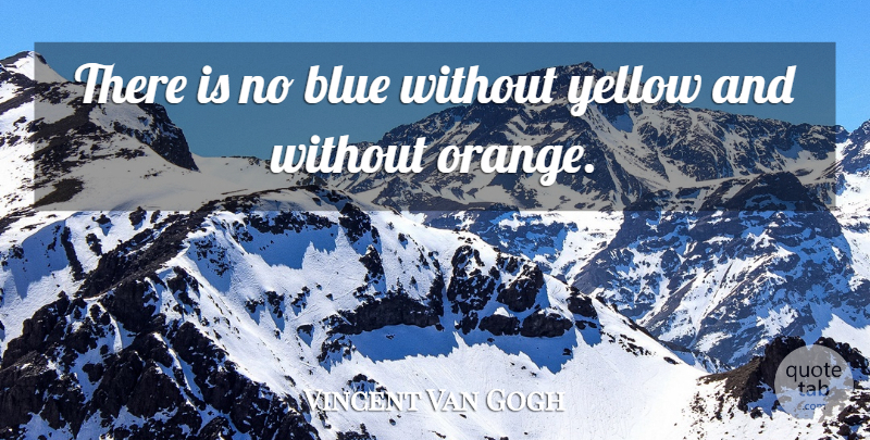 Vincent Van Gogh Quote About Blue, Color, Yellow: There Is No Blue Without...