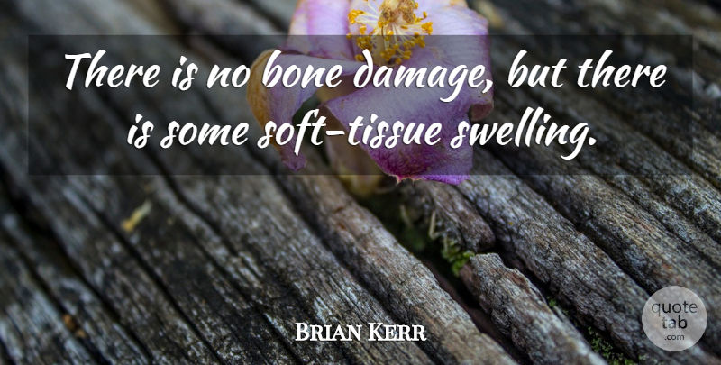 Brian Kerr Quote About Bone: There Is No Bone Damage...