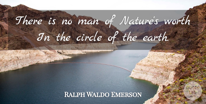 Ralph Waldo Emerson Quote About Nature, Men, Circles: There Is No Man Of...