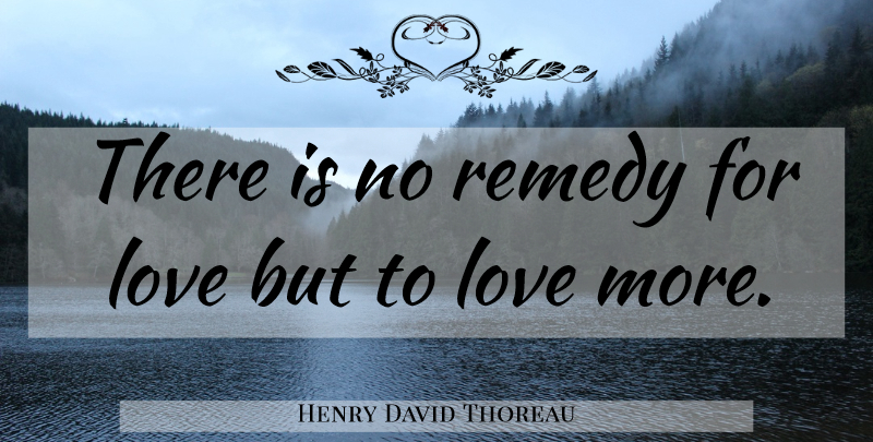 Henry David Thoreau Quote About Love, Break Up, Marriage: There Is No Remedy For...