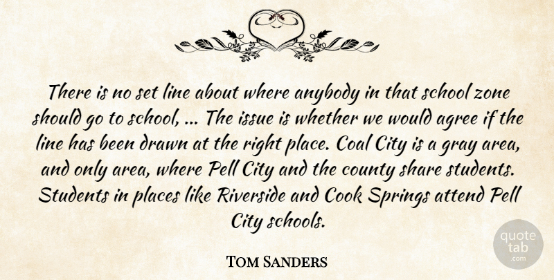 Tom Sanders Quote About Agree, Anybody, Attend, City, Coal: There Is No Set Line...