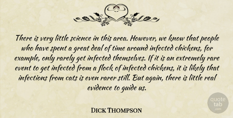 Dick Thompson Quote About Cats, Deal, Event, Evidence, Extremely: There Is Very Little Science...