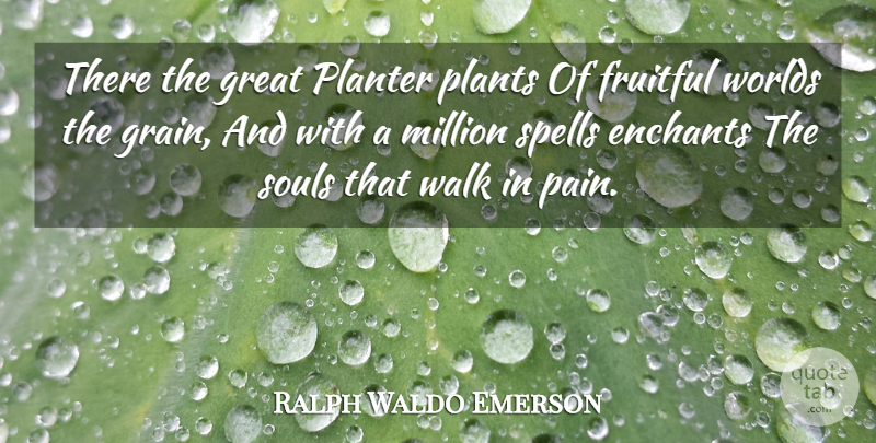Ralph Waldo Emerson Quote About Pain, Soul, World: There The Great Planter Plants...