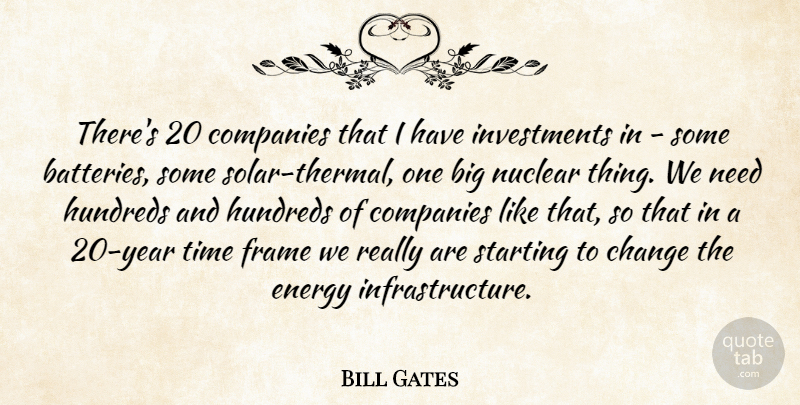 Bill Gates Quote About Years, Batteries, Needs: Theres 20 Companies That I...