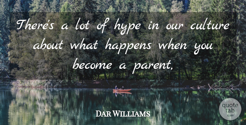 Dar Williams Quote About Culture, Happens, Hype: Theres A Lot Of Hype...