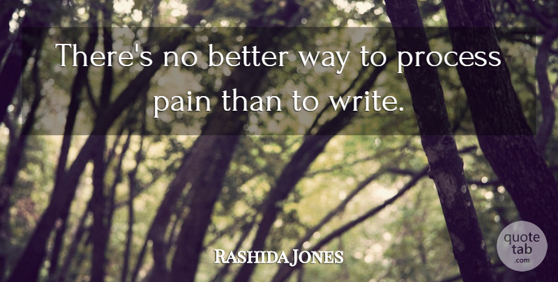Rashida Jones Quote About Pain, Writing, Way: Theres No Better Way To...