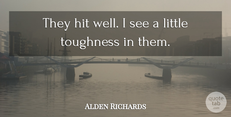 Alden Richards Quote About Hit, Toughness: They Hit Well I See...